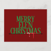 エルフのいたずら 挨拶サイン クリスマス ポストカード (正面)