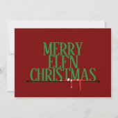 エルフのいたずら 挨拶サイン 写真 クリスマスカード (正面)