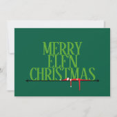 エルフのいたずら 挨拶サイン 写真 クリスマスカード (正面)