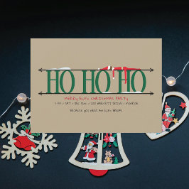 エルフのいたずら Ho Ho Ho クリスマスパーティー 招待状