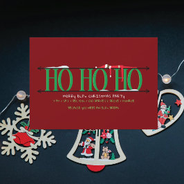エルフのいたずら Ho Ho Ho クリスマスパーティー 招待状