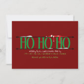 エルフのいたずら Ho Ho Ho クリスマスパーティー 招待状 (正面)