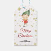 エルフのギフトタグ | ホリデーパーティーのおもてなしタグ ギフトタグ (正面)