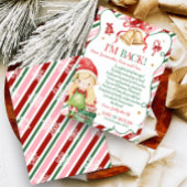 エルフのクリスマスガールレターカード 招待状