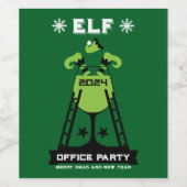 エルフのクリスマスパーティー ワインラベル (シングルラベル)