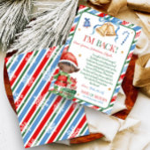 エルフのクリスマス少年からの手紙カード 招待状