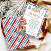 エルフのクリスマス少年からの手紙カード 招待状