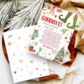 エルフのクリスマス お別れの手紙カード 招待状