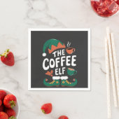 エルフのコーヒー おかしなクリスマスのエルフ コーヒー好き スタンダードカクテルナプキン (インサイチュ)