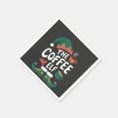 エルフのコーヒー おかしなクリスマスのエルフ コーヒー好き スタンダードカクテルナプキン (角)