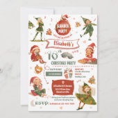 エルフのスリープパーティー誕生日招待状 招待状 (正面)