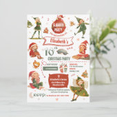 エルフのスリープパーティー誕生日招待状 招待状 (スタンド正面)