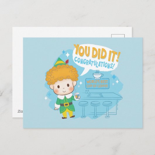 エルフのバディ、やったね!おめでとう! シーズンポストカード (正面/裏面)