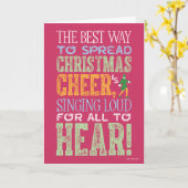 エルフのバディ | クリスマスの喜びの名言 カード (黄色い花)