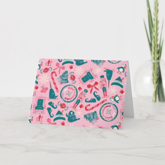 エルフのホリデー フレームド アイコン パターン シーズンカード (正面)