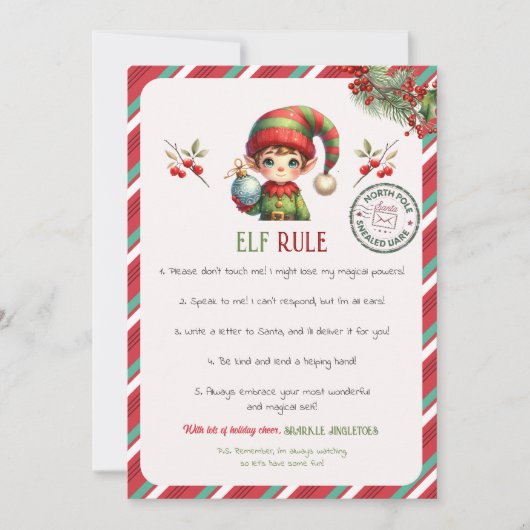 エルフのルール 招待状 (正面)
