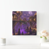 エルフの世界 スクエア壁時計 (ホーム)