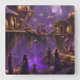 エルフの世界 スクエア壁時計