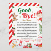 エルフの別れの手紙 クリスマスの別れ 招待状 (正面/裏面)