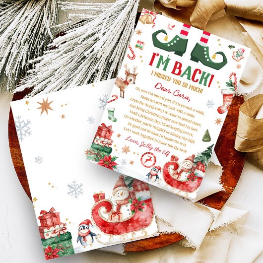 エルフの到着 クリスマス お帰り便 ハガキ 招待状