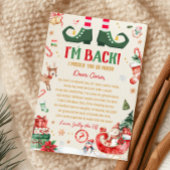 エルフの到着 クリスマス 私は戻ってきたよ レター カード