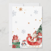 エルフの到着　クリスマス　私も戻る　レターカード 招待状 (裏面)