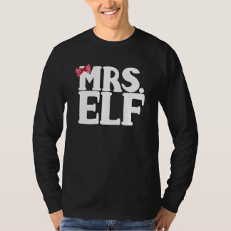 エルフの奥さんとエルフの旦那さま クリスマスのカップル ペア Tシャツ