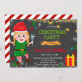 エルフの女の子のクリスマス招待状 招待状 (正面/裏面)