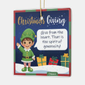 エルフの少年クリスマスオーナメント セラミックオーナメント (左)