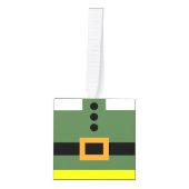 エルフの木製キューブクリスマスオーナメント キューブオーナメント (正面)