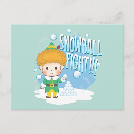 エルフの雪玉バトル！ シーズンポストカード (正面)