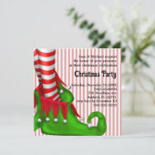 エルフの靴のクリスマスパーティー招待状 招待状 (スタンド正面)