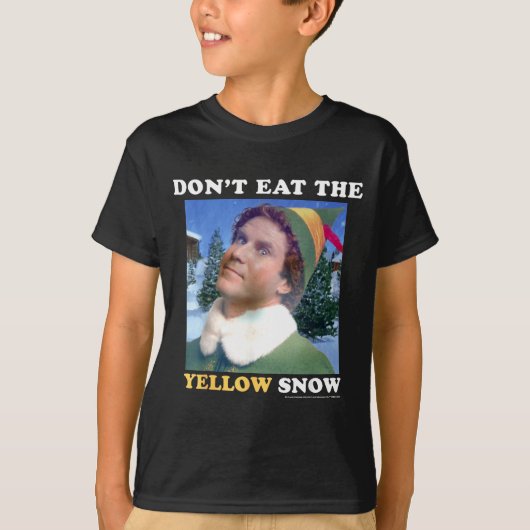 エルフは黄色い雪を食べない Tシャツ (正面)
