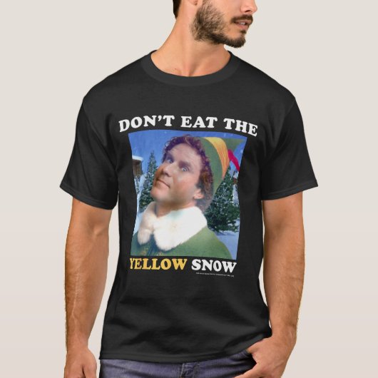 エルフは黄色い雪を食べない Tシャツ (正面)
