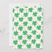 エルファントリトルシャームロックSt patricksベビーシャワー 招待状 (裏面)