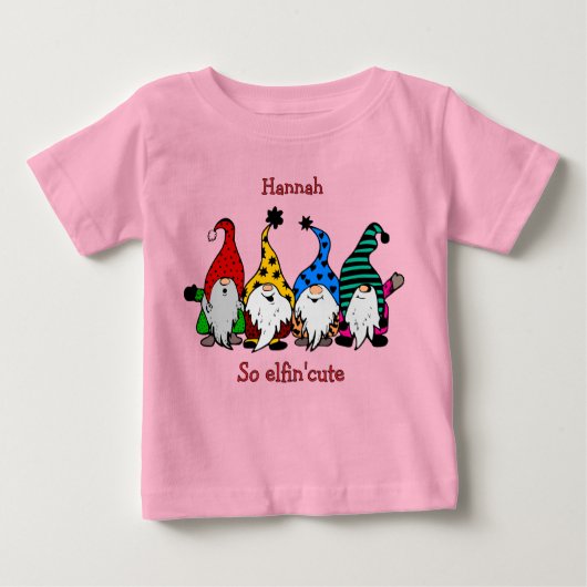エルフィンのかわいい幼児のTシャツ ベビーTシャツ (正面)