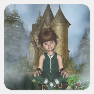 エルフィンアイリッシュホリーステッカー スクエアシール