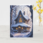 エルフィンコテージ応援クリスマス カード (黄色い花)