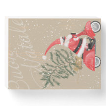 エルフィン·サンタクロースがスクーターに乗る