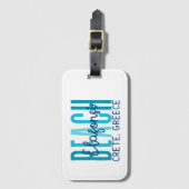 エルフォンシビーチクレタギリシャ(海) ラゲッジタグ (正面縦)