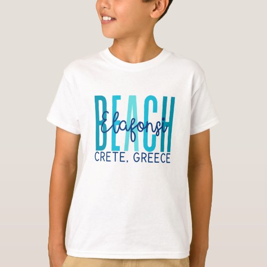 エルフォンシビーチクレタギリシャ(海) Tシャツ (正面)