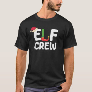エルフクルーのクリスマスファミリーマッチングパジャマホリデー Tシャツ