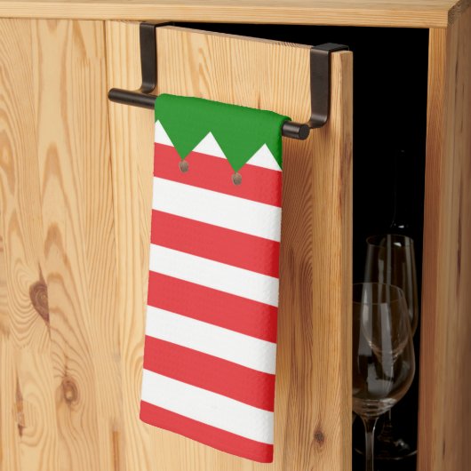 エルフスタイルのクリスマス キッチンタオル (三つ折り)