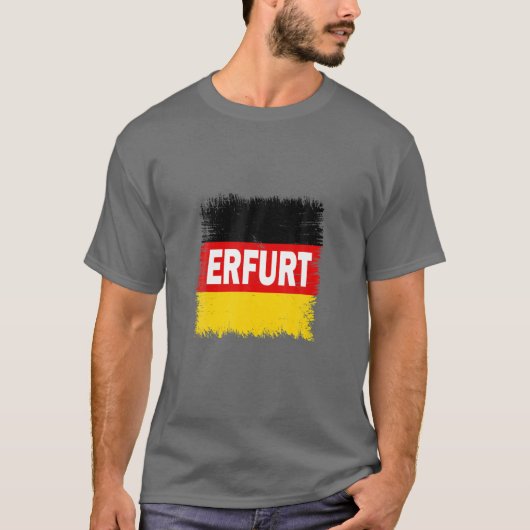 エルフルト – ドイツ国旗 Tシャツ (正面)