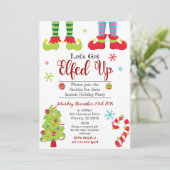 エルフレッド·アップ·クリスマス·パーティー小妖精や小人クリスマス 招待状 (スタンド正面)