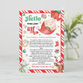 エルフ到着の手紙 こんにちは! クリスマスに帰ってきました 招待状 (スタンド正面)