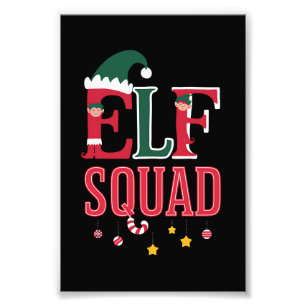 エルフ家族のクリスマスマッチングパジャマ エルフチーム フォトプリント