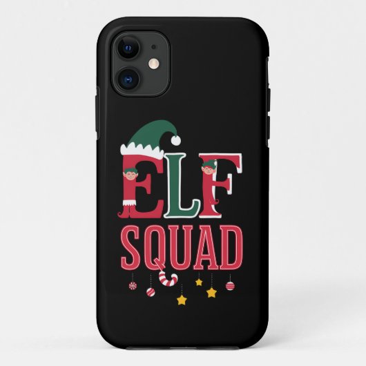 エルフ家族のクリスマスマッチングパジャマ エルフチーム Case-Mate iPhoneケース (裏面)