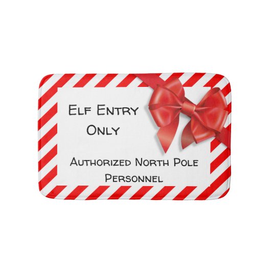 エルフ専用入口 | ノースポール クリスマス ドアマット バスマット (正面)