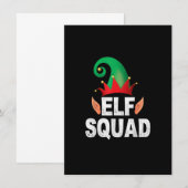 エルフ隊 面白い家族 クリスマス用おそろいパジャマ 招待状 (正面/裏面)